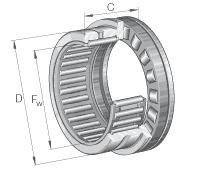 Needle roller/axial cylindrical roller bearings NKXR45-Z