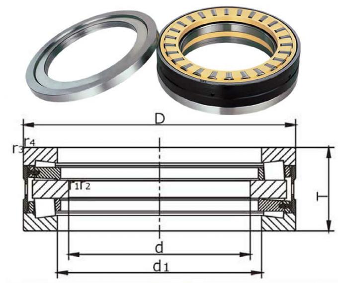 829748 double direction taper roller thrust bearings for rolling mills