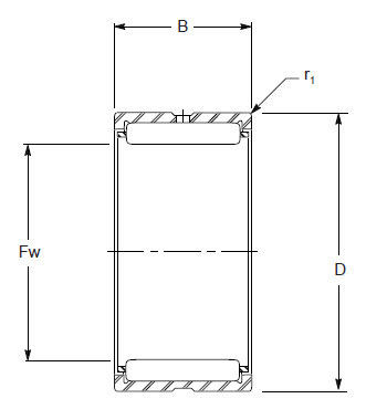 SRF45 Cam Follower,Unsealed Caged Roller Follower