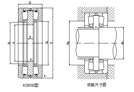 829272/524194 Tapered roller thrust bearing,double direction