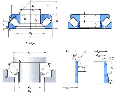 29232 spherical roller thrust bearing,single direction,seperable